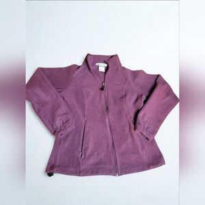 Womens Purple Columbia Fleece Full Zip Jacket Medium